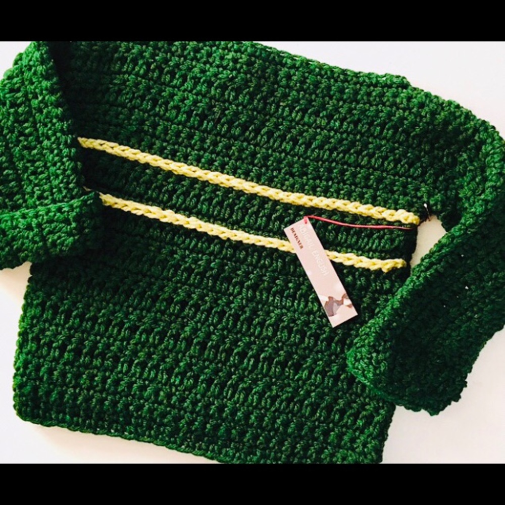 “Abigail English” Original Green Baby Sweater